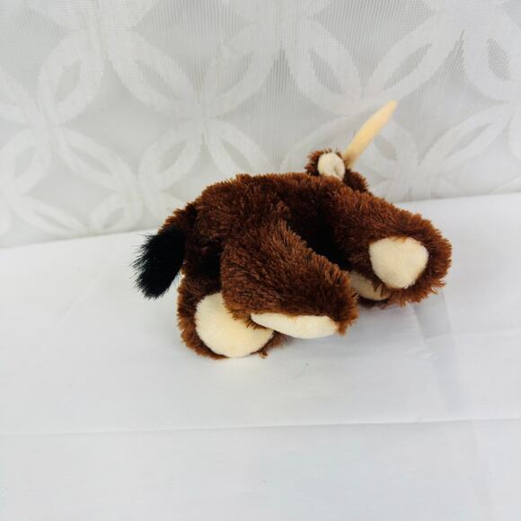 5 for $25| Purr-Fection Tyson Junior Snuggle Longhorn Mini Cow 7" Plush NWT - Picture 4 of 5